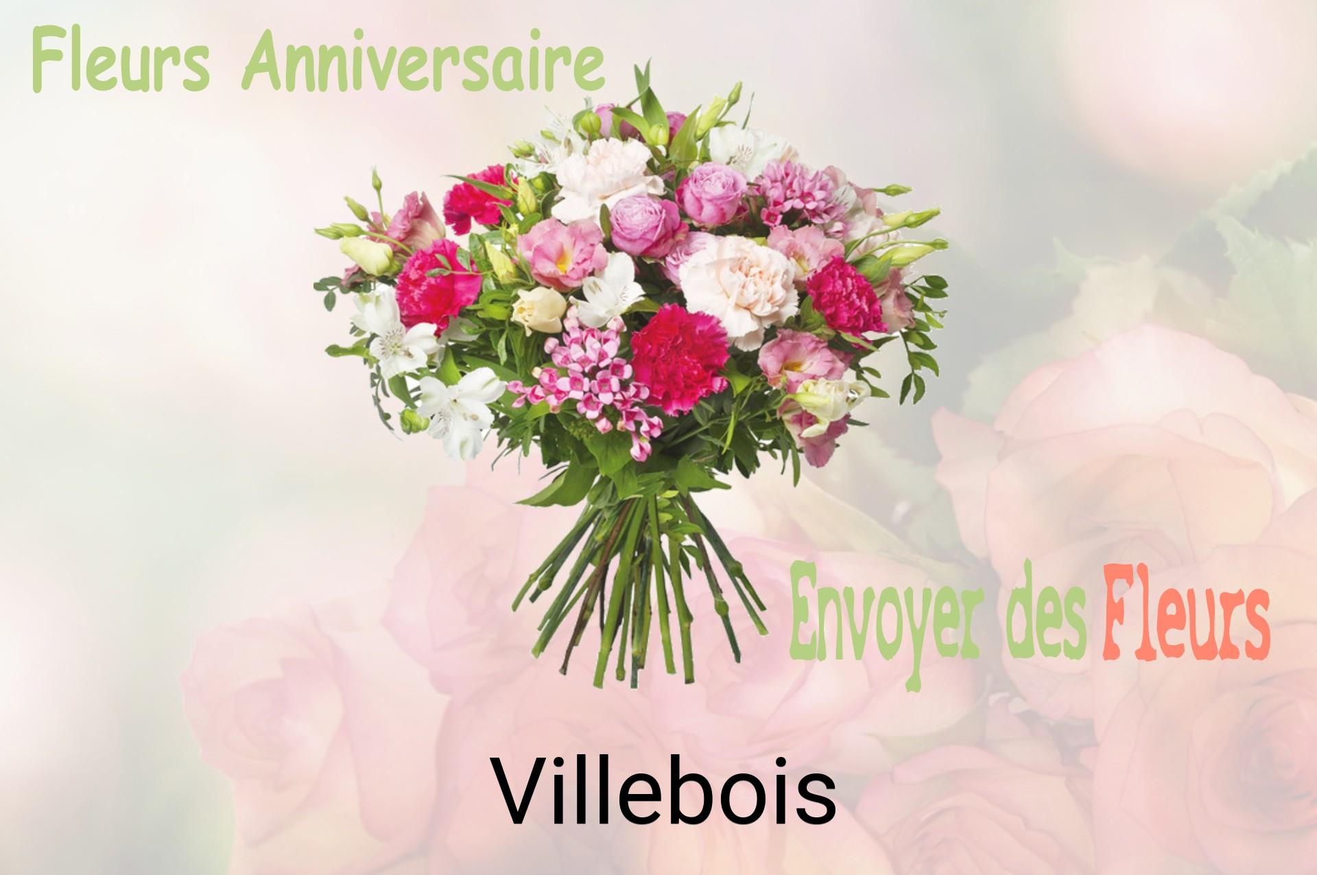 Bouquet de fleurs d’anniversaire livré à Villebois
