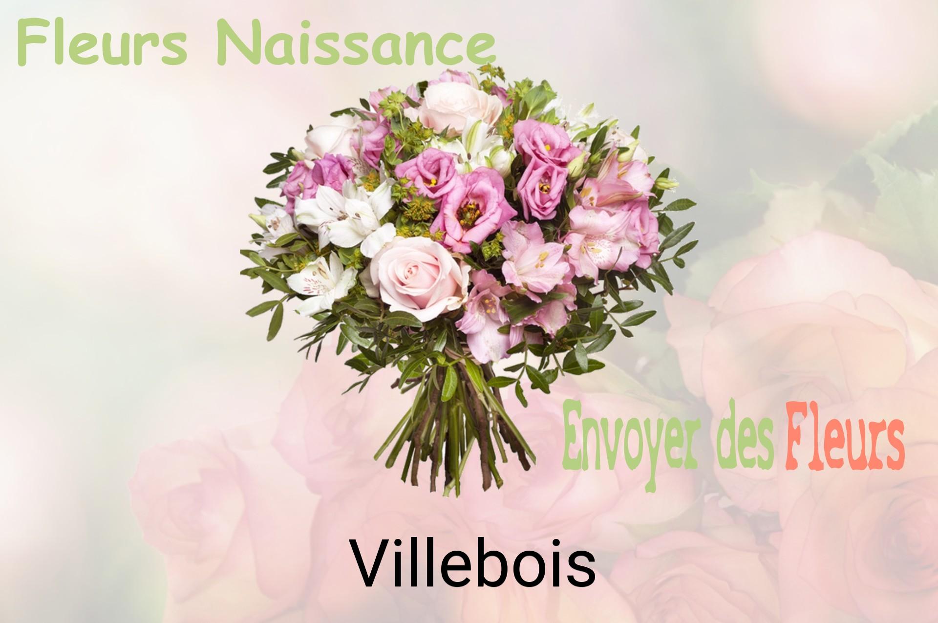Bouquet de fleurs de naissance livré à Villebois